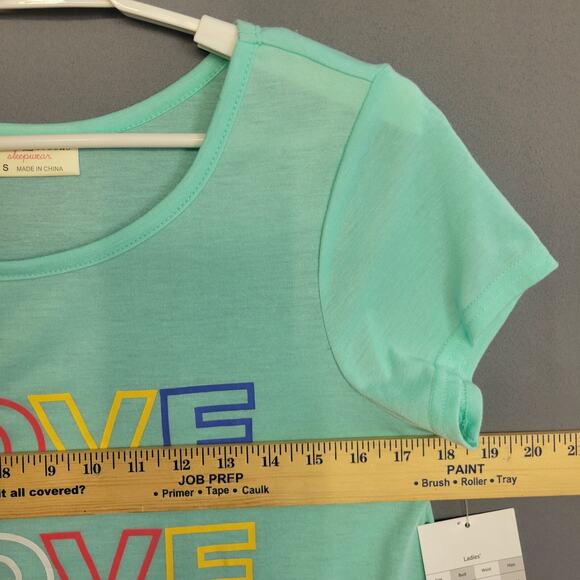 NEW Bobbie Brooks Pj Set Womens S Love Graphic Sleepwear Tee Lounge - Picture 8 of 15